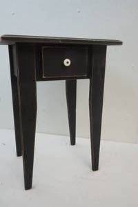 Distressed Black Side Table