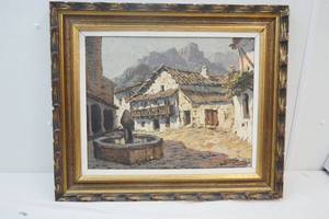 Vintage framed oil painting