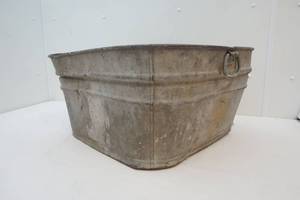 Vintage galvanized washtub