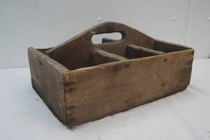 Vintage wooden tool caddy