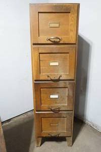 Wooden file cabinet