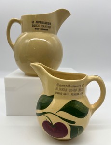 lot 12 image: Vintage Watt Wear Advertising Apple Pitchers #15 & #16