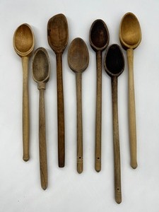 lot 47 image: Vintage Primitive Wooden Spoons - 7