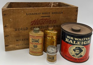lot 66 image: Vintage Western Ammunition Wood Crate & More