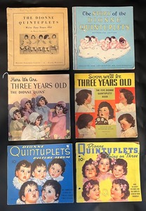 lot 62 image: Vintage Dionne Quintuplets Books Set of 6