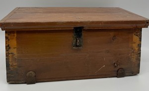 lot 83 image: Vintage Primitive Wood Chest