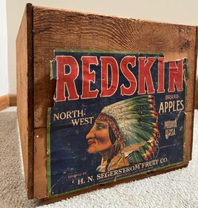 lot 85 image: Vintage REDSKIN Wood Crate
