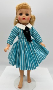 lot 101 image: Vintage Ideal Little Miss Revlon - Blue Striped Dress