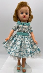 lot 102 image: Vintage Ideal Little Miss Revlon - Blue Floral Dress