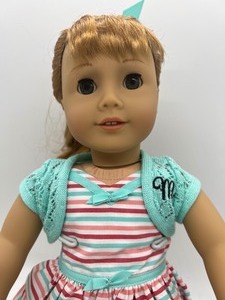 lot 137 image: American Girl Doll - Striped Dress