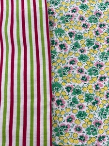 lot 167 image: Vintage Flour Sacks - Stripes & Flowers
