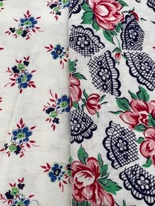 lot 170 image: Vintage Flour Sacks - Lace Print & Floral