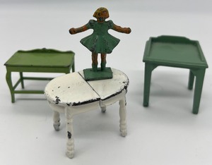 lot 217 image: Vintage Metal Dollhouse Furniture and More