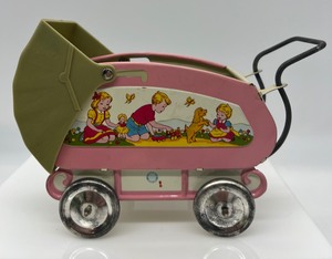 lot 221 image: Vintage Ohio Art Tin Litho Baby Carriage
