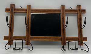 lot 227 image: Vintage Antique Victorian Hanging Wall Mirror Coat Tree