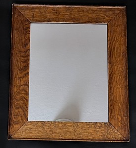 lot 228 image: Vintage Antique Wood Quarter-sawn Mirror