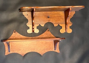 lot 232 image: Vintage Antique Victorian Wood Shelves