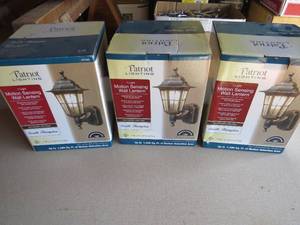 lot 67 image: New 3 Light Lot  - Patriot Lighting Motion Sensing Wall Lantern
