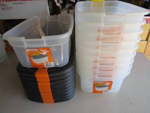 lot 72 image: Cornerstone Plastic Storage Tubs 15Qt.