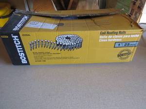 lot 79 image: BOSTITCH CR2DGAL 1-Inch 15 Degree Smooth Shank Coil Roofing Nails