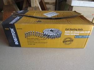 lot 80 image: BOSTITCH Roofing Nails, Wire Collated Coil, 1-14-Inch, Smooth Shank, 15-Degree