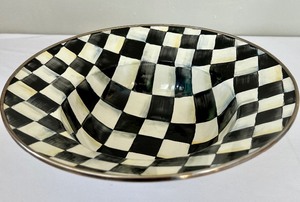 lot 9 image: Mackenzie Childs Courtly Check Bowl