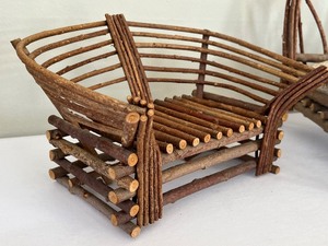 lot 34 image: Fun Twig Doll Furniture from the Renaissance Festival