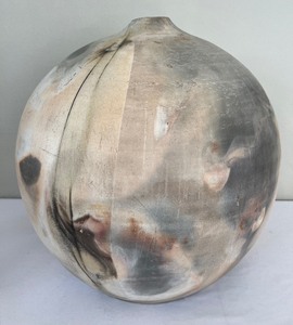 lot 15A image: Beautiful Large Artisan Raku Pottery Vase by John Turula