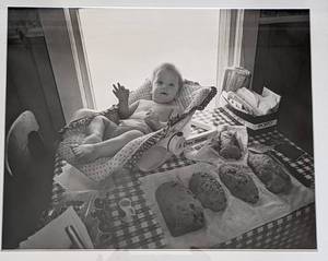 lot 50 image: Framed Baby Blessing Bread Photograph by Wing Young Huie