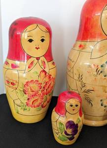 lot 57 image: Pair of Russian Nesting Doll Sets