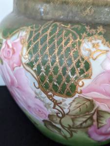 lot 59 image: Painted Vintage Porcelain Jardiniere
