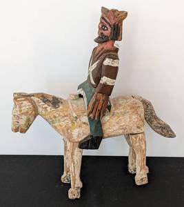 lot 64 image: Vintage Wood Don Quixote Folk Art
