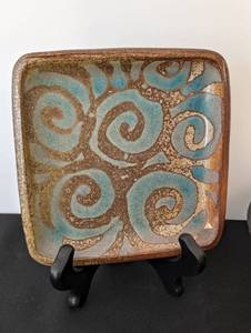 lot 74 image: Pair of Signed Pottery Pieces