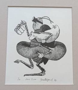 lot 77 image: Framed June Bug Ink Print