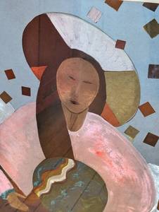 lot 23 image: Large Framed Mono Print by Amy Crdova