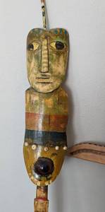 lot 107 image: Pair of Artist Designed Wood Wall Hangings