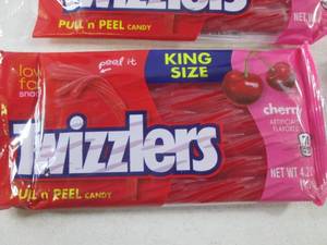 lot 209 image: (B-2) 15 King Size Twizzlers Cherry...