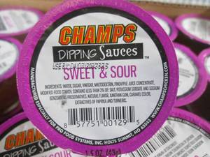 lot 212 image: (B-2) 100 Cups Sweet & Sour Sauce B...