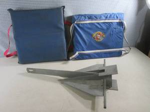 lot 319 image: (CS) Boat Anchor and 2 Seat Cushion...