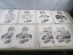 lot 352 image: (FS) Lot of 44 Nascar Driver Prints...