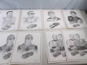 lot 353 image: (FS) Lot of 44 Nascar Driver Prints...