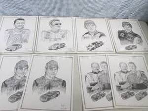lot 354 image: (FS) Lot of 44 Nascar Driver Prints...