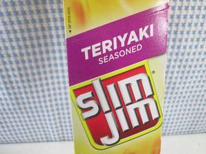 lot 39 image: (B-1) Box of 24 Slim Jim Teriyaki S...