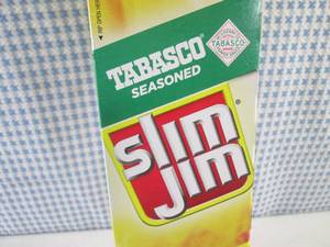 lot 62 image: (C-3) Box of 24 Slim Jim Tabasco Se...