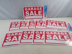 lot 116 image: (EC1) Lot of 10 GARAGE SALE Signs 1...