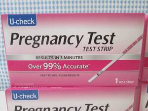 lot 128 image: (EC1) Lot of 4 U-Check Pregnancy Te...