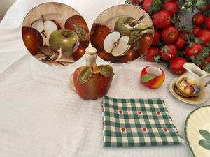 Apple Wreath, Plate, Towel Holder and More