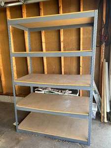 Metal and Wood Garage Shelf #1