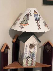Bird House Lamp and Pictures