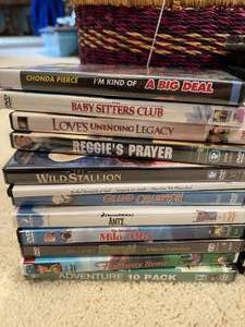 Wicker Basket with Movies